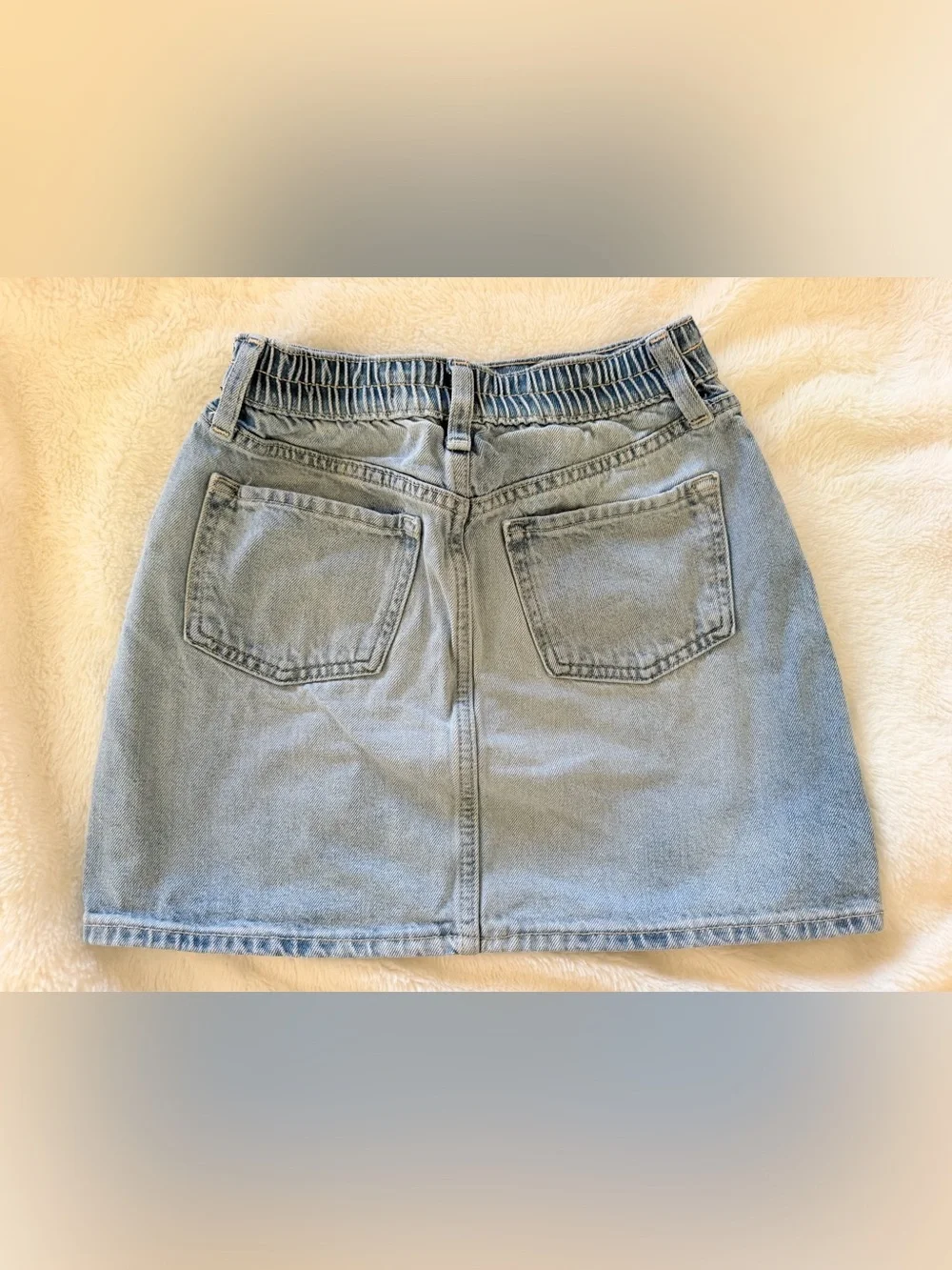 Old Navy Girls High-Waisted Jean Skirt Light Wash Size Large 10-12